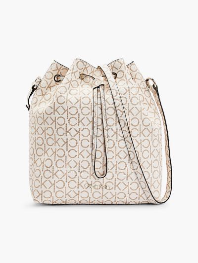 Calvin Klein Táskák & Kiegészítők HU984951 | Calvin Klein Logo Női Vödörtáska Bézs